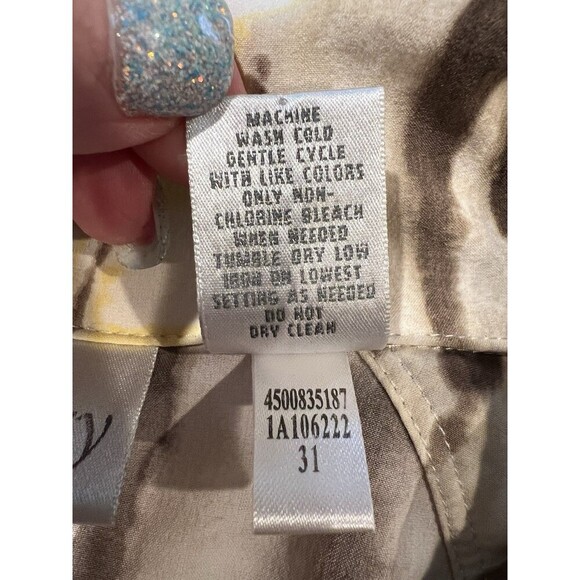 Zenergy by Chico’s Womens Jacket Zebra Print Short Sleeve Zip Front Size 1/M/8 - Picture 6 of 7